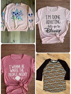 Disney Women’s Tops Variety Pack - Mickey, Disney Quotes & Raglan